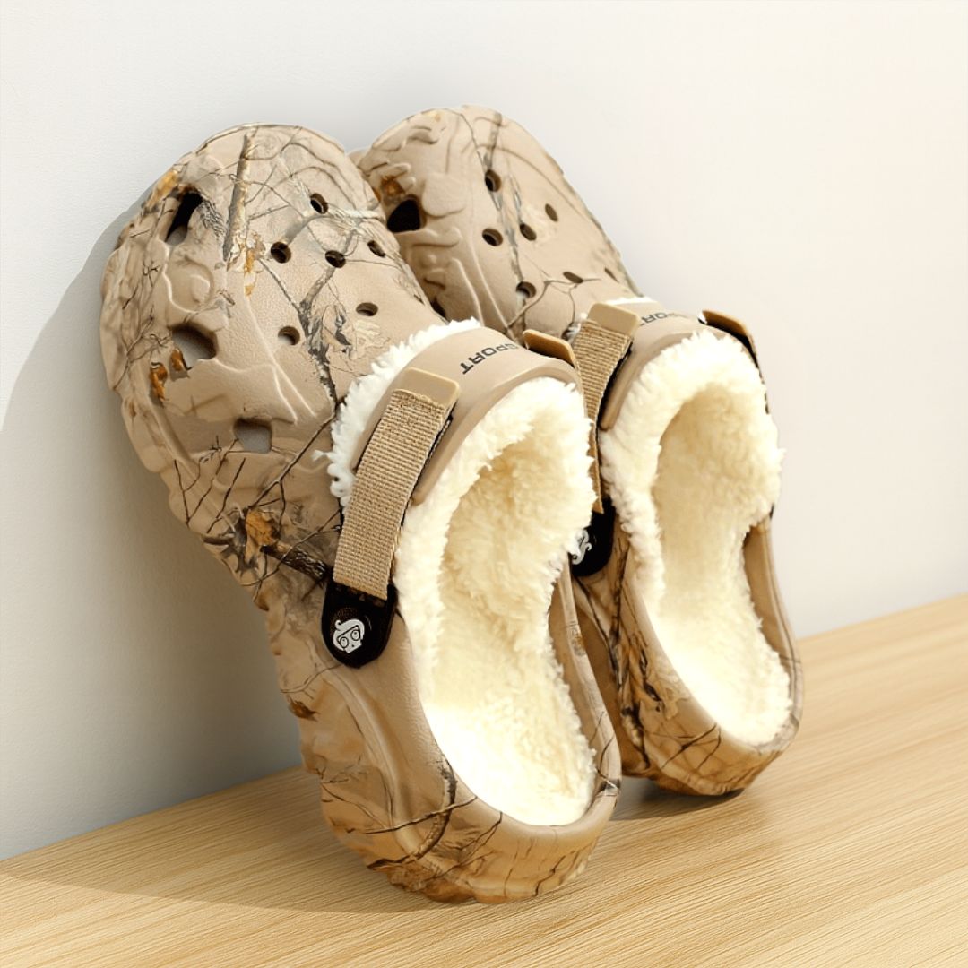 Sabots doublés | chaussons d’hiver chauds | antidérapants et légers | CozyClog