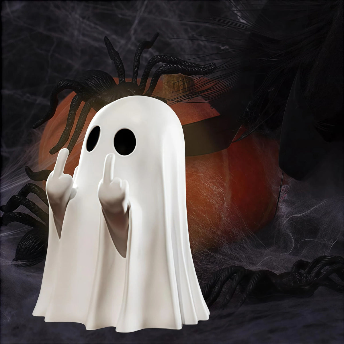 Geister Figur aus Polyresin | Kompaktes Design für Tisch, Regal und Schreibtisch | Deko für Halloween und das ganze Jahr
