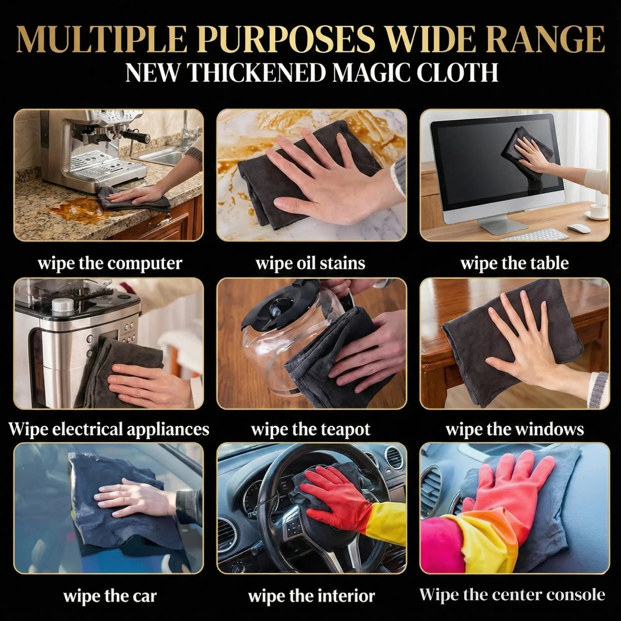 Glasreinigungstücher Mikrofase | Streifenfrei | Fusselfrei und Wiederverwendbar | ClearWipe