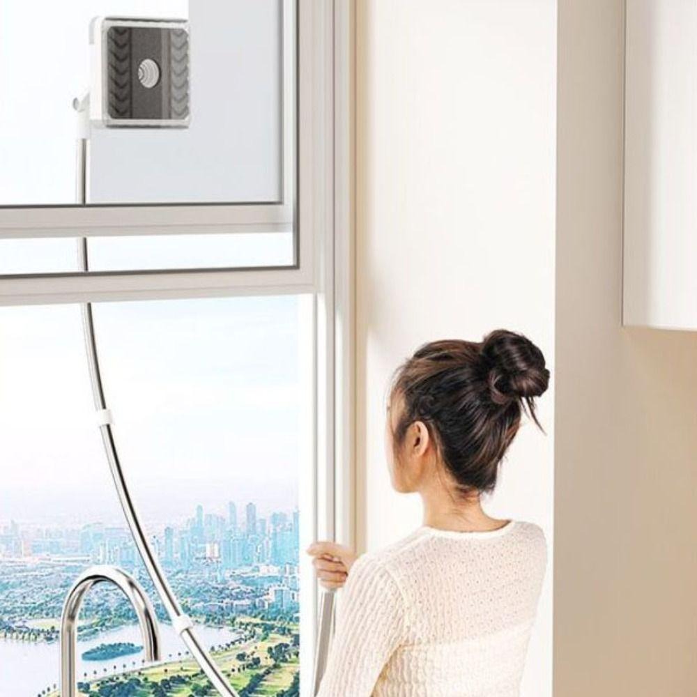 Glaswischer Magnetisch für Fenster | Mikrofaser-Pads | Reinigt Beide Seiten Gleichzeitig | DualShine