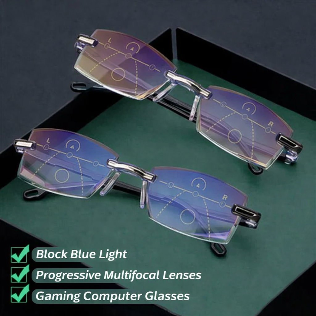 Gleitsichtbrille | Scharfe Sicht in der Nähe und in der Ferne | Randlos und ultraleicht | VisionClear