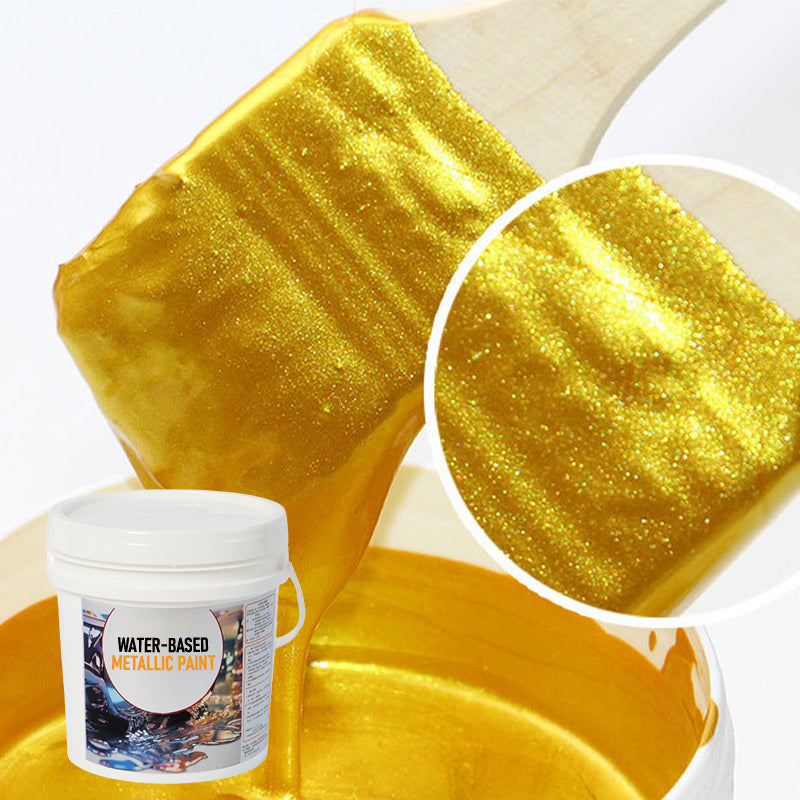 Glitzernde Hellgoldene Lackfarbe | Wasserbasis | Metallischer Goldglanz | LustreGold