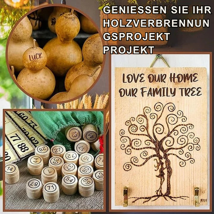 Gravur Set | Alphabet Brennspitzen | Für Holz, Leder & Kork | CraftLetter Pro