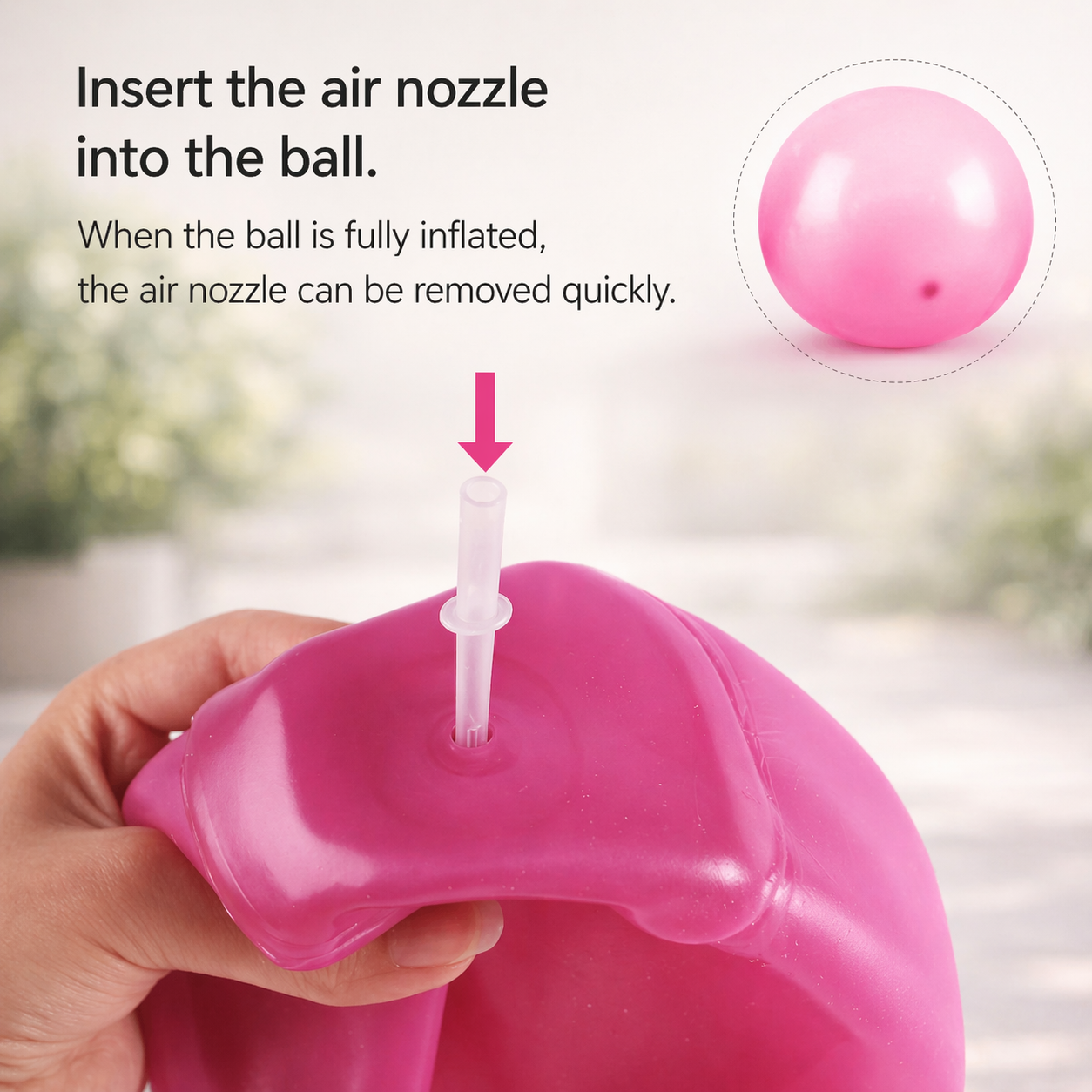 Gummiball | Aufblasbarer Ball für Kinder | Reißfest | Bouncio