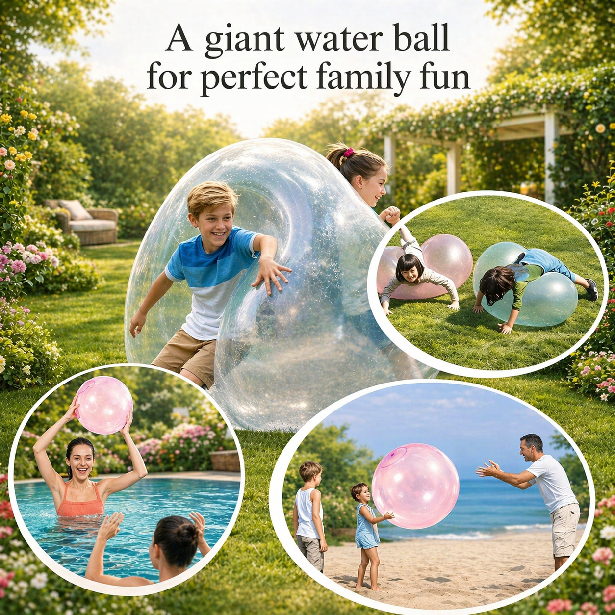 Gummiball | Aufblasbarer Ball für Kinder | Reißfest | Bouncio