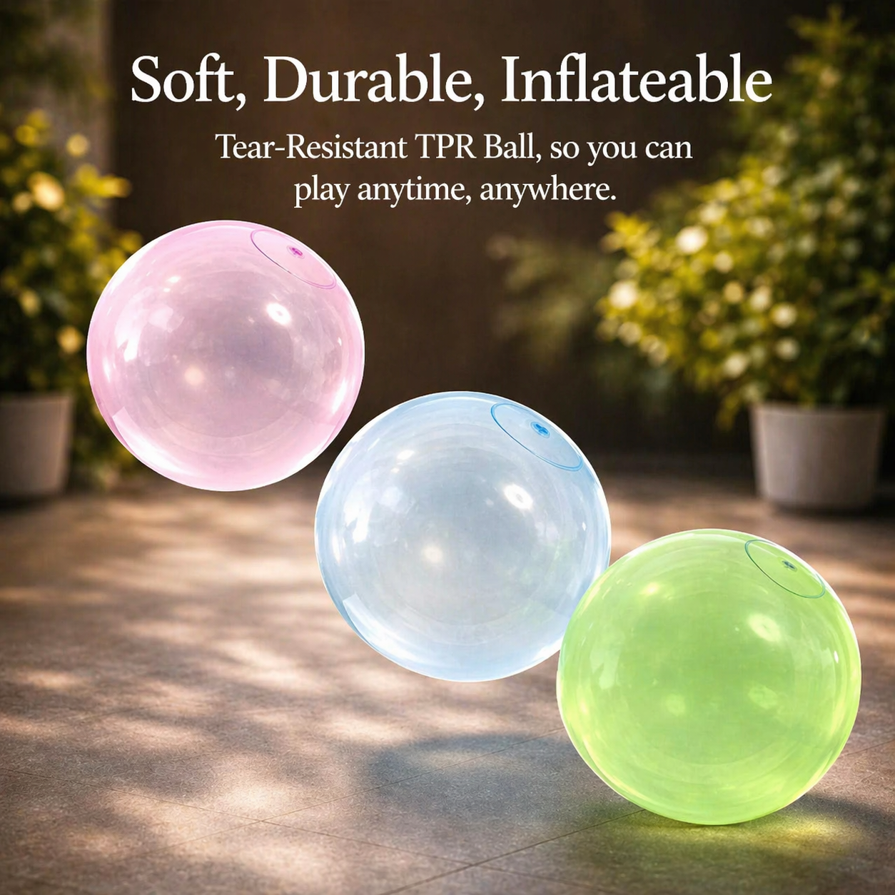 Gummiball | Aufblasbarer Ball für Kinder | Reißfest | Bouncio