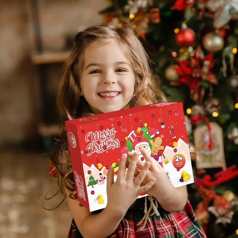 Adventskalender Weihnachten 2025 | 24 Sammelbare Gummienten Designs | Ungiftiges Material, Ideal für Kinder & Sammler 1