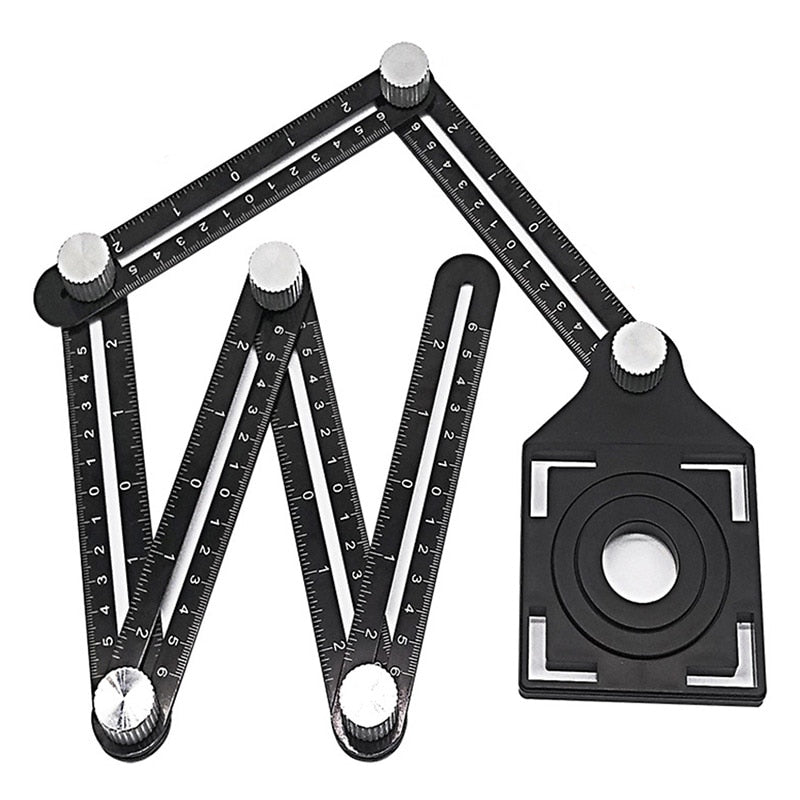 Verstellbares Winkelmessgerät Aluminium klappbar mit Lasergravur 1