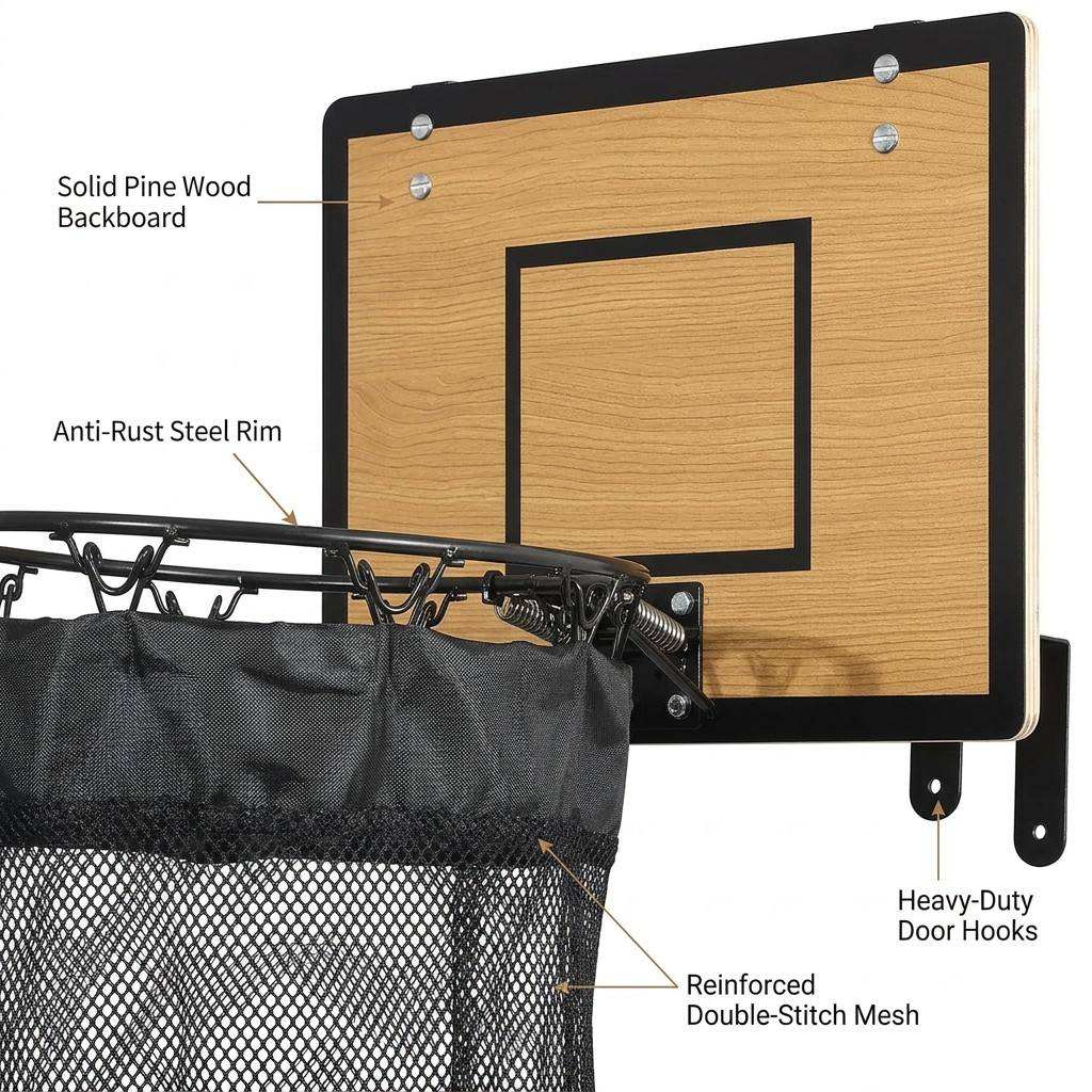 Závěsný organizér na ukládání | Basketbalový design | Na prádlo a hračky | DunkAway
