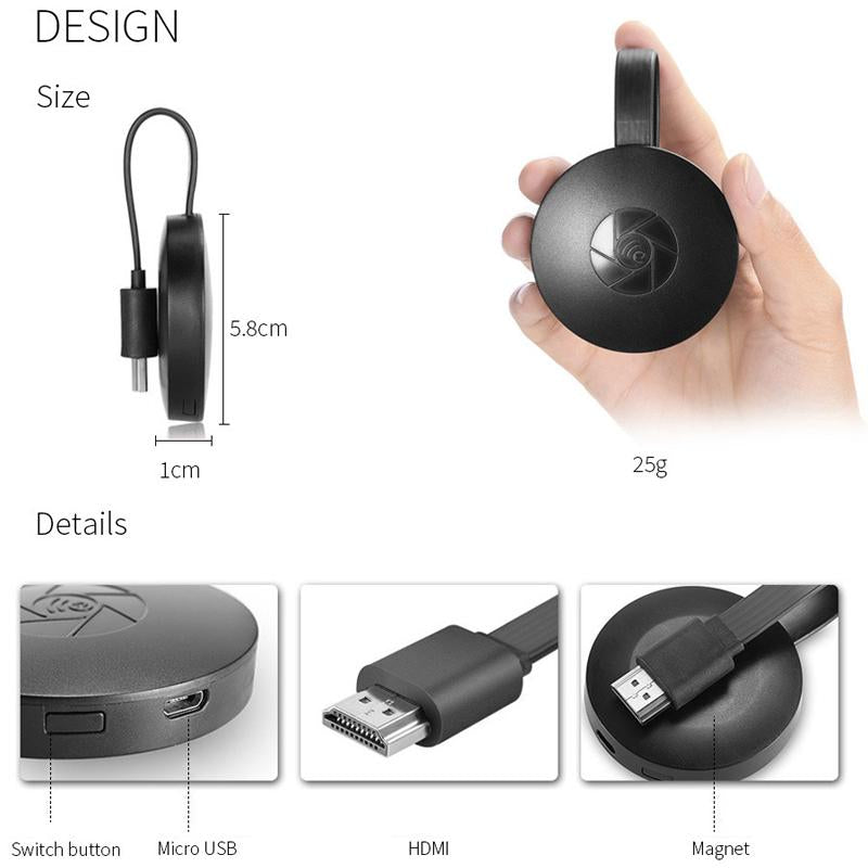 Proiettore HDMI WiFi | Full HD 1080P | Miracast, AirPlay e DLNA | MirraLink