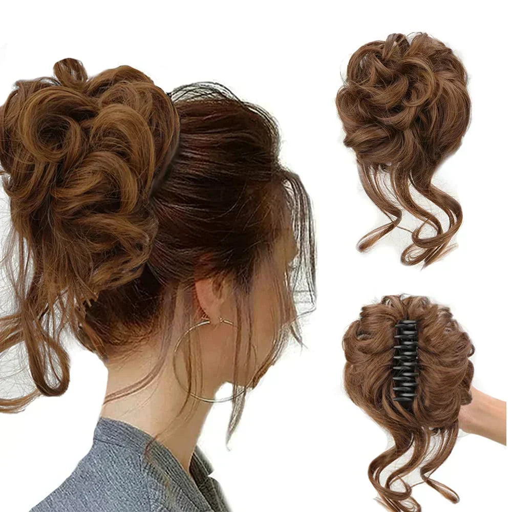 Haar Klammer | Clip-Mechanismus Volumen | Synthetisch Hochsteckfrisur Damen | Buncee