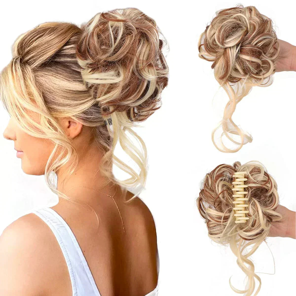 Haar Klammer | Clip-Mechanismus Volumen | Synthetisch Hochsteckfrisur Damen | Buncee