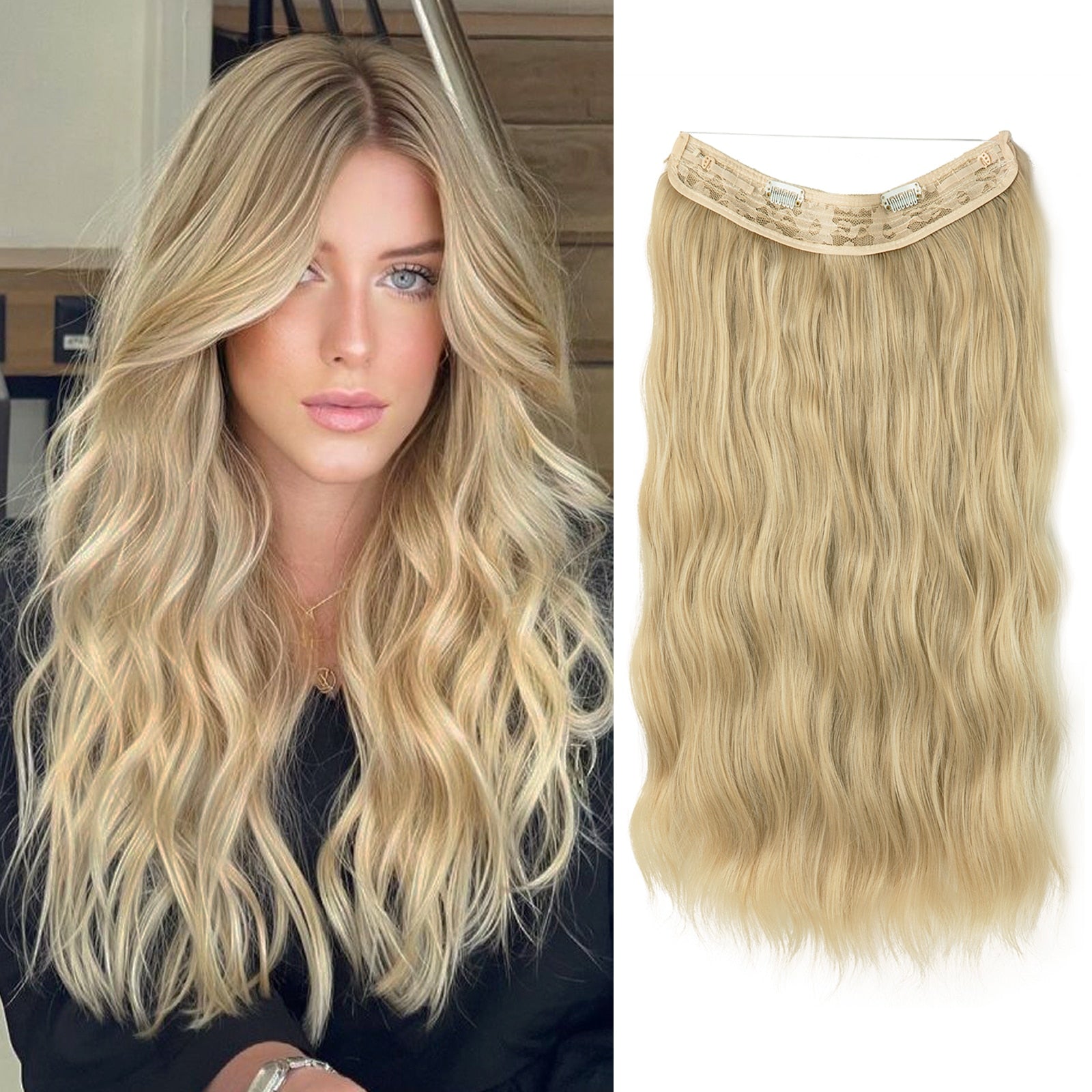 Haar Perücke | Sofort Mehr Volumen | Unsichtbare Halo Extensions | GlamSchleier