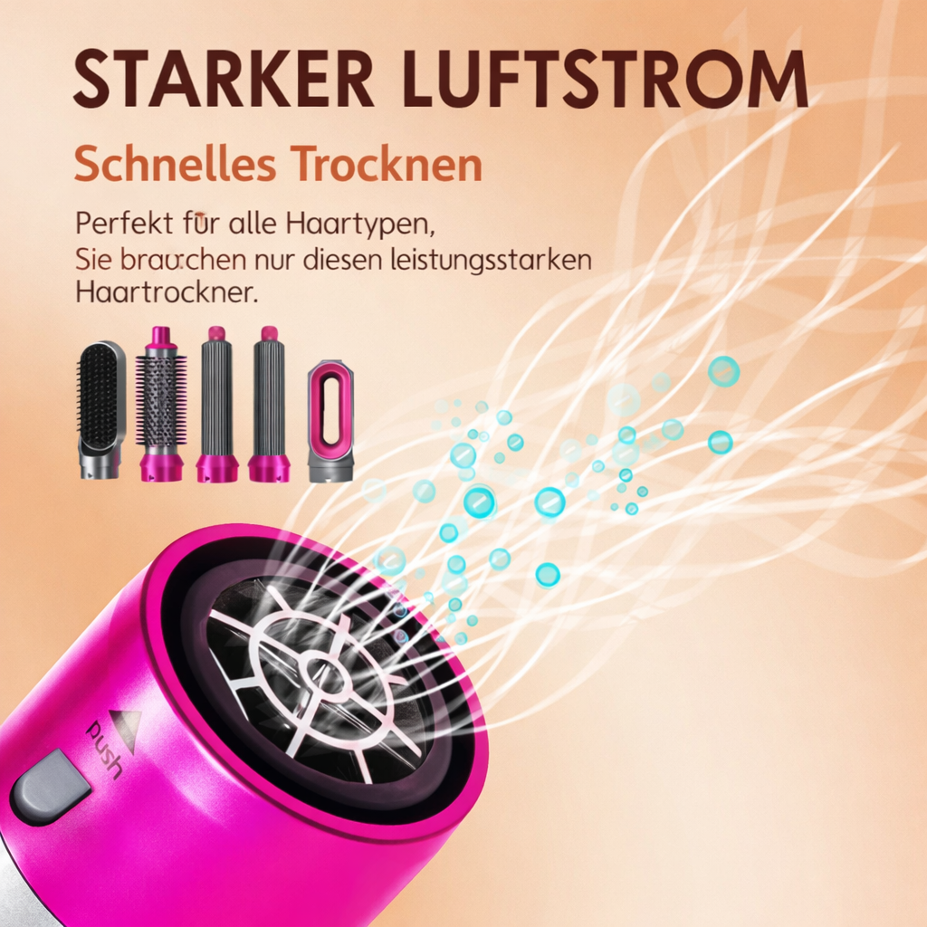 Haarstyler 5-in-1 | Heißluft-Technologie | Anti-Frizz Ionen | Für alle Haartypen