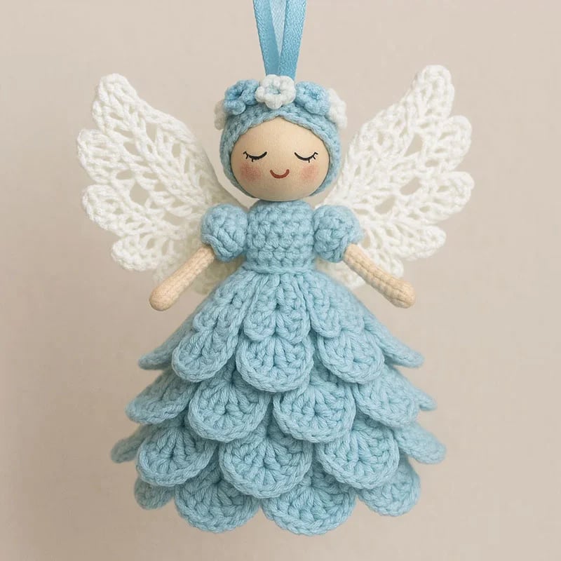 Häkelset Engel aus Acrylgarn | Anleitung für Anfänger geeignet | DIY Geschenk für Entspannung, Achtsamkeit und Kreativität 1