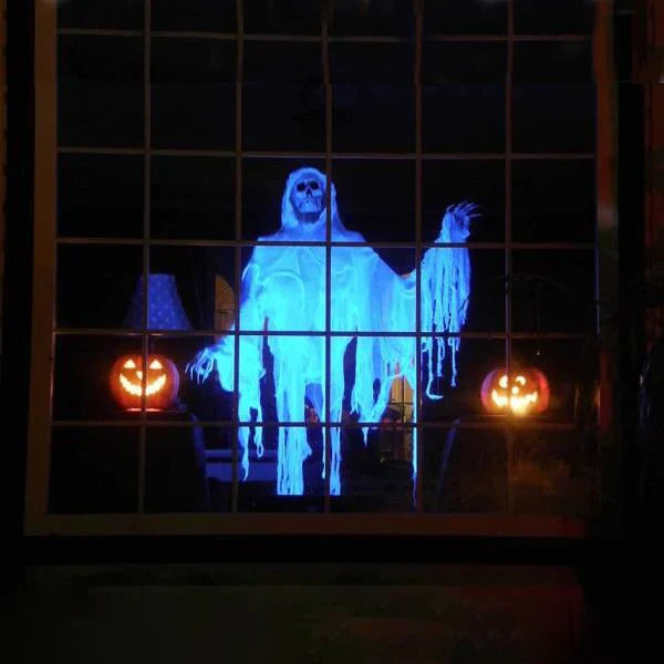 Halloween Projektor | Fenster & Innenbereich | 12 Filme Inklusive | Einfache Einrichtung