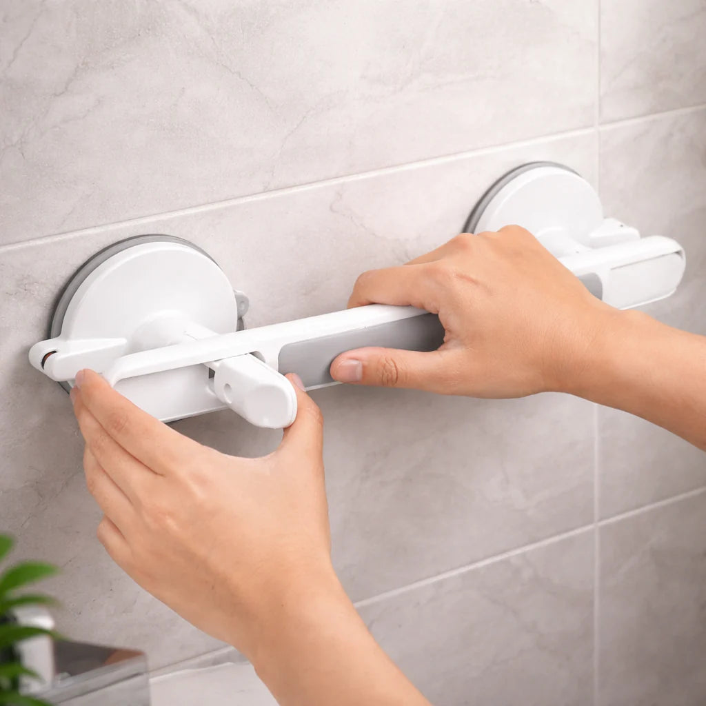 Haltegriff für Dusche, Badewanne oder Toilette | Ohne Bohren| Sicherer Halt | StableHold