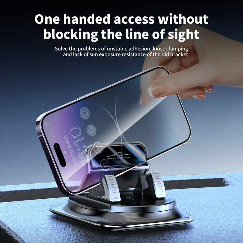 Phone mount | 360° rotation | Non-slip base | DashPivot