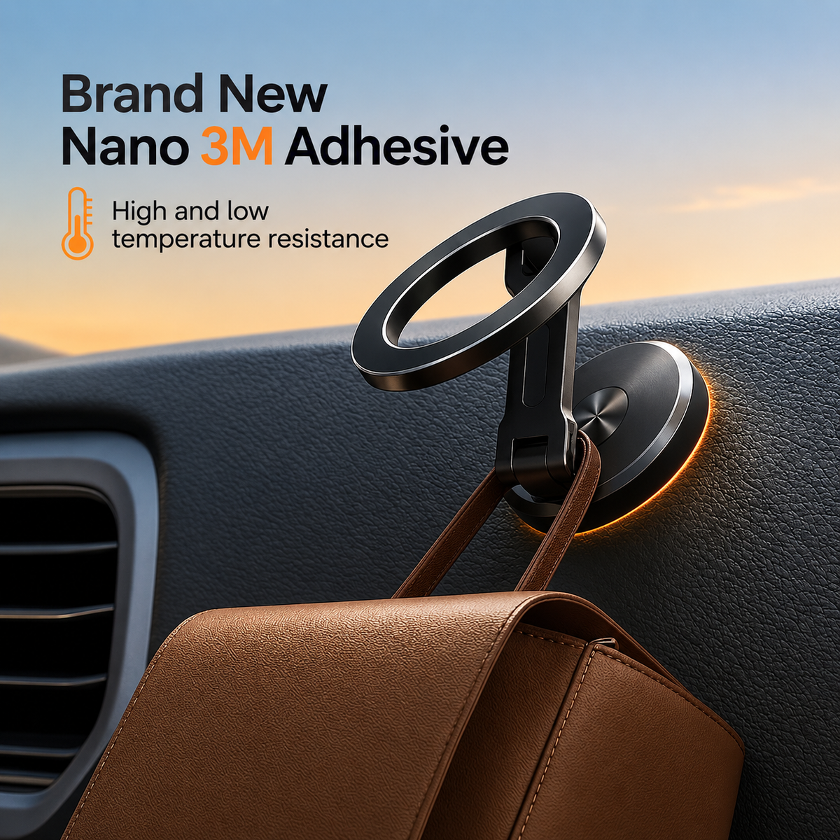 Puhelinteline autoon | magneettinen autokiinnike 360°:n käännöllä | kiinnitys yhdellä napsautuksella | DriveDock