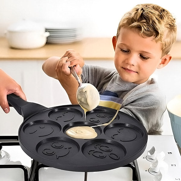 HappiPan™ — Perfekt gewendete Smiley-Pfannkuchen für einen glücklichen Start in den Tag