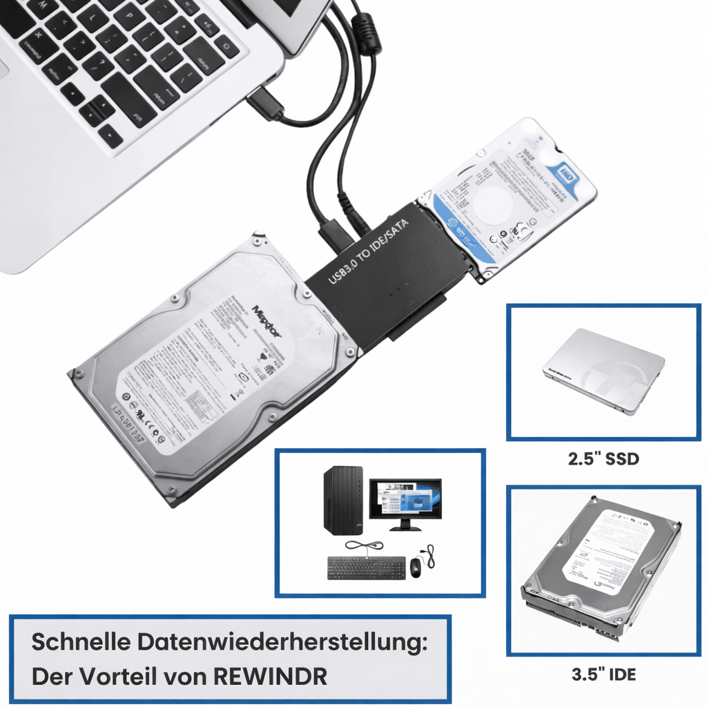 Hard Drive Konvertor | USB 3.0 High-Speed-Datenwiederherstellung | RecoverPro