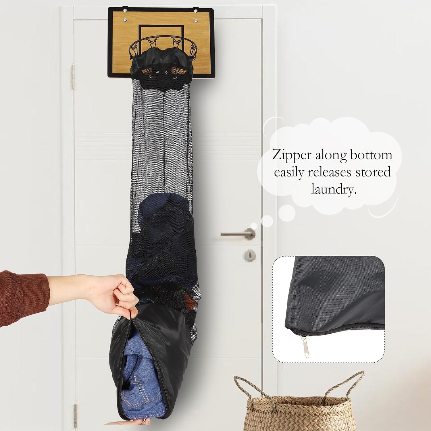Závěsný organizér na ukládání | Basketbalový design | Na prádlo a hračky | DunkAway