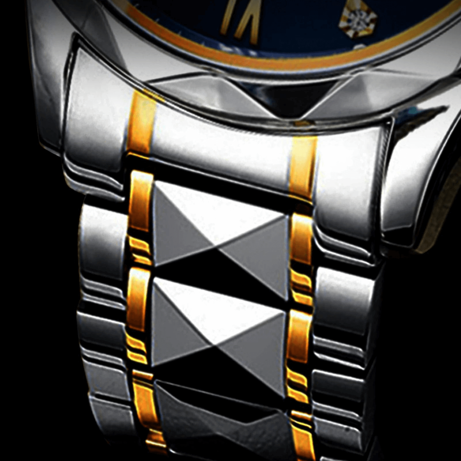 Herrenarmbanduhr Edelstahl Quarzwerk | Leuchtzeiger | Tag- & Datumsanzeige | Dialcraft