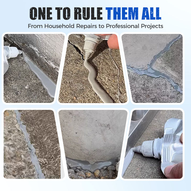 Hochleistungs-Klebstoff zur Reparatur | mit Applikatorspitze, füllt tiefe Risse | Für Beton und Mauerwer | CrackSeal