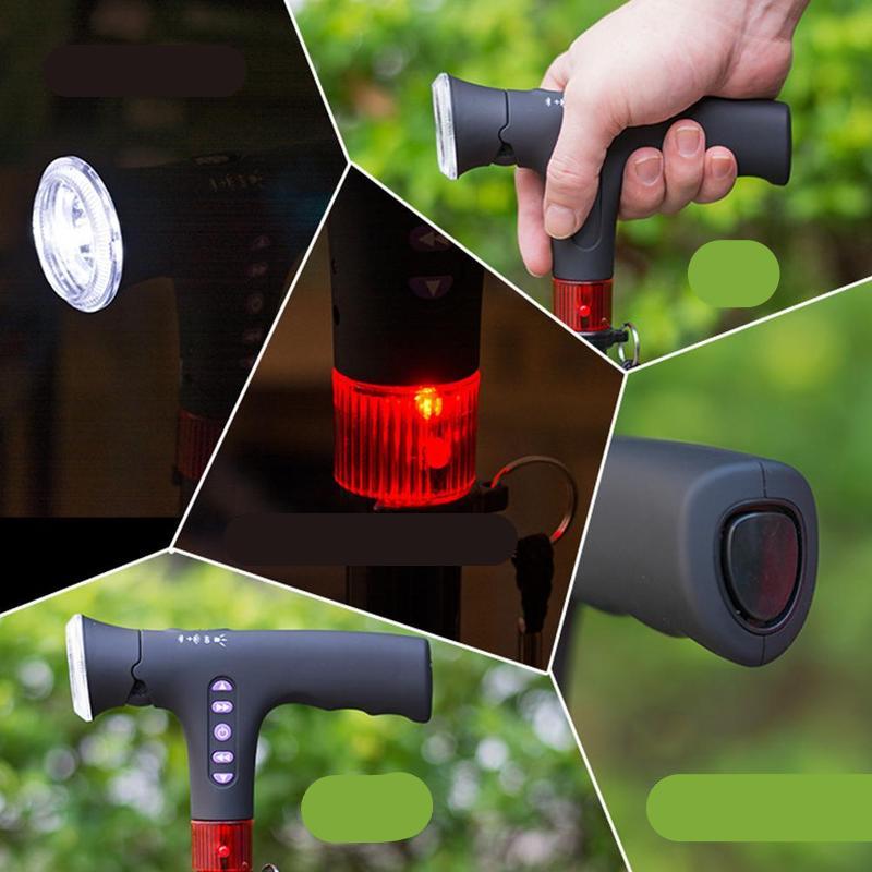 Höhenverstellbare Wanderstöcke Teleskop Aluminium mit LED-Licht 3