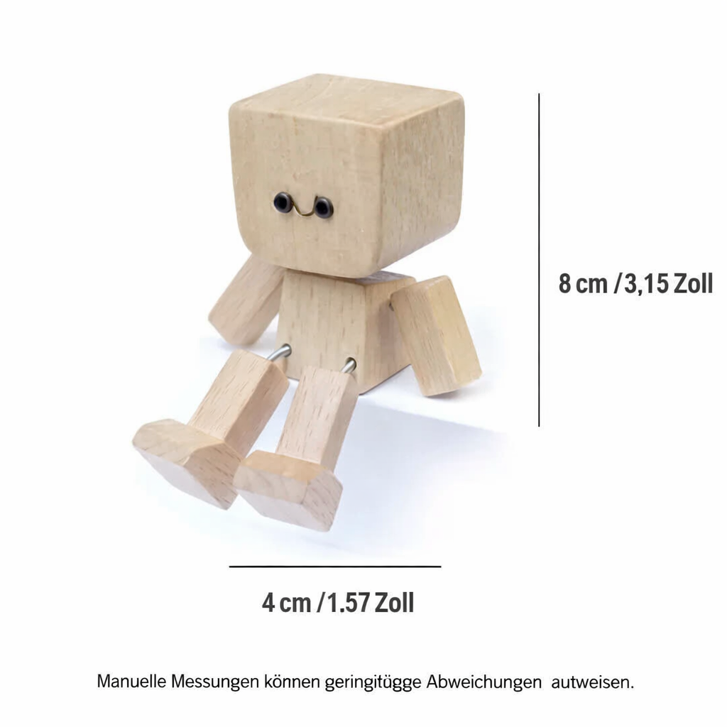 Holz Deko Figur | Bewegliche Wippfunktion | Wechselbare Gesichter | WobbleWood