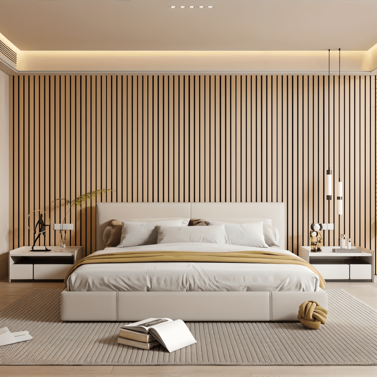 Holzpaneele | 3D Akupanel Selbstklebend | Moderne Wandverkleidung | WallVogue