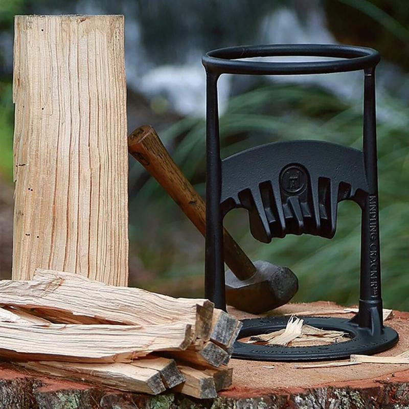 Holzspalter Gusseisen Großformat | Sicherheitsring | Kamin | IronKindling