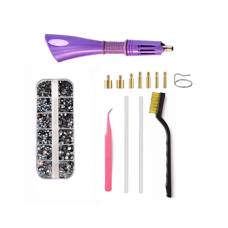 Hotfix-Strass-Set mit 7-in-1 Applikator | Schnelles Aufheizen | Aufsätze für präzises Setzen | SparkleFix