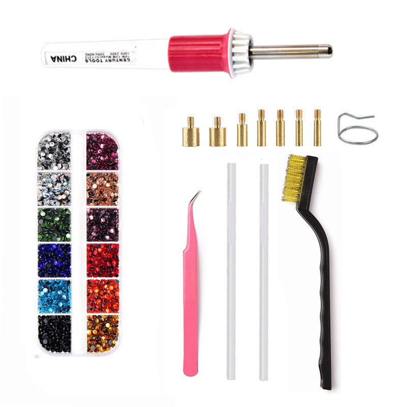 Hotfix-Strass-Set mit 7-in-1 Applikator | Schnelles Aufheizen | Aufsätze für präzises Setzen | SparkleFix