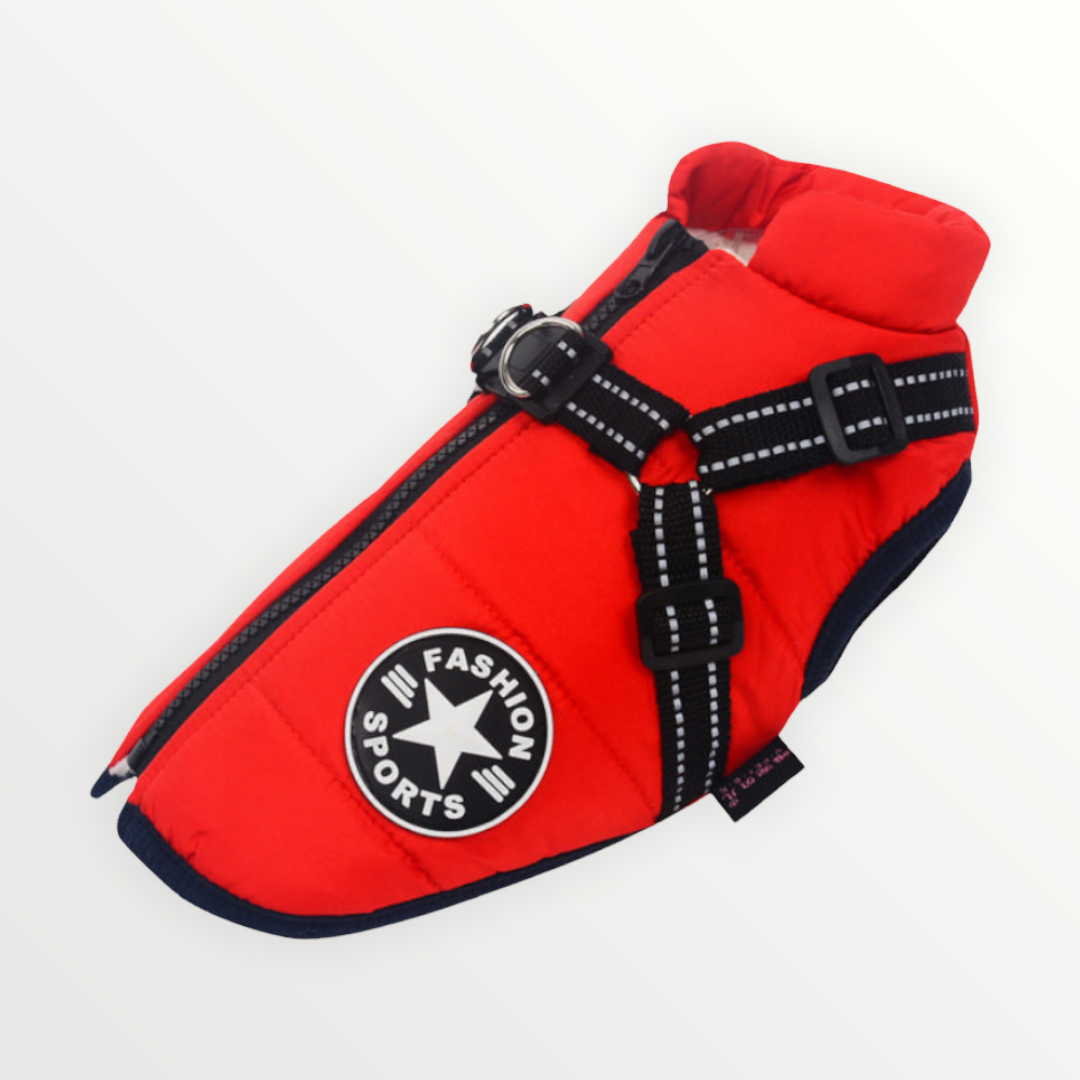 Hundejacke | Wind- & Wasserabweisend | Integriertes Geschirr | DoggyKönig