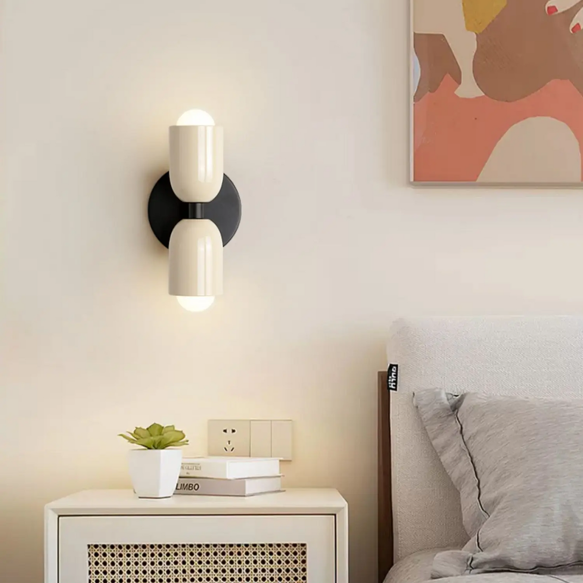 Innenwandleuchte LED Edelstahl energieeffizient mit zwei Leuchtköpfen