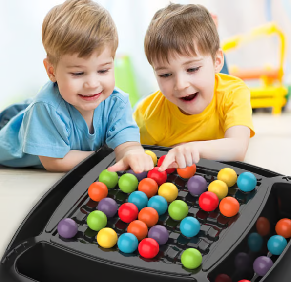 Intellektueller Regenbogen Perlen Beseitigung Spiel | 1-4 Spieler | ABS-Kunststoff mit Aufbewahrungstasche | BeadPop