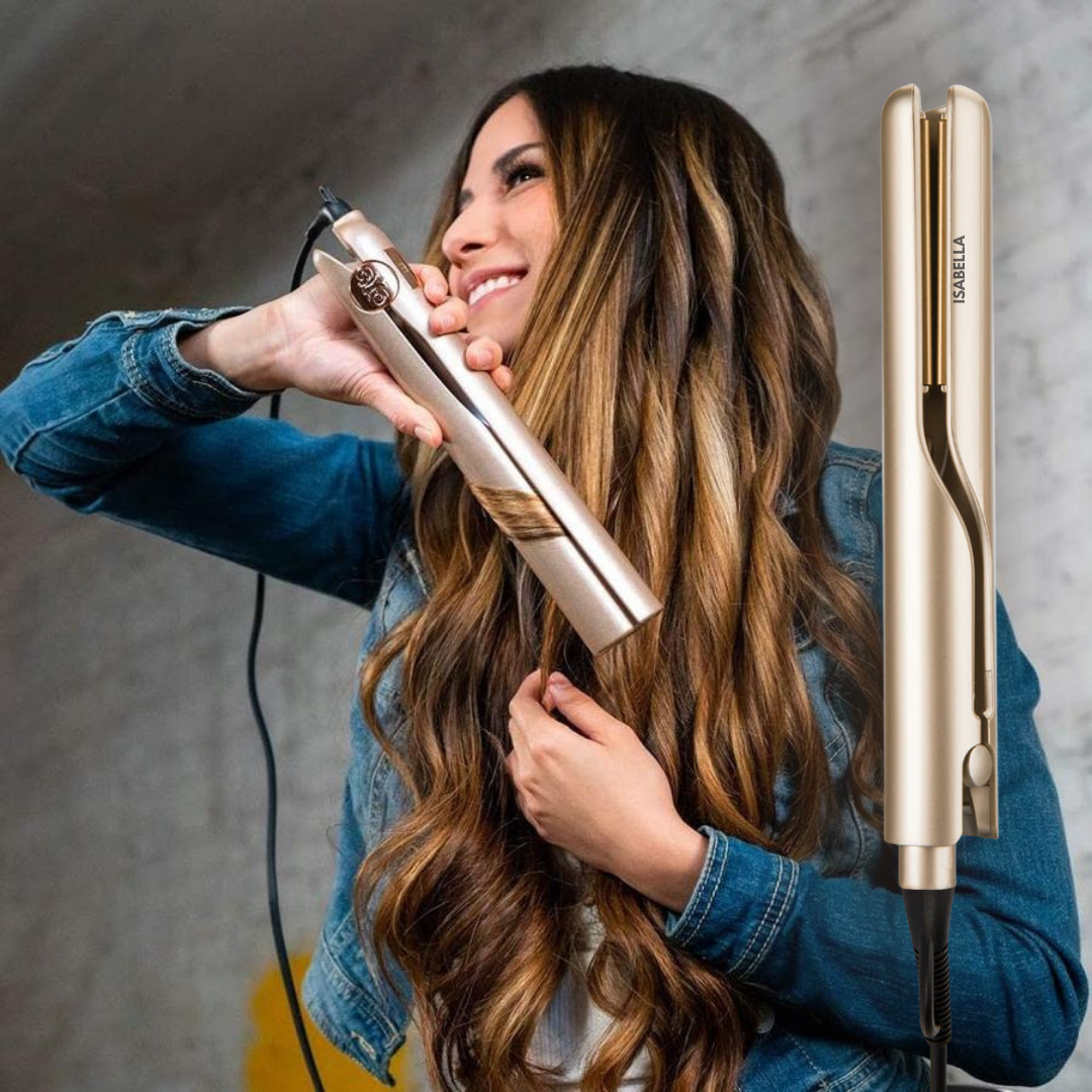 Intelligentes Haarstyling-Werkzeug | 2-in-1-Funktion | 140-220°C Keramik | SilkStyle