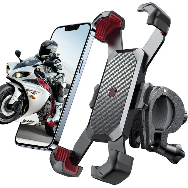 Handyhalterung Fahrrad & Motorrad | 360° drehbar, One-Click-Verriegelung | Edelstahl & verstärkter Kunststoff, stoßfest 1
