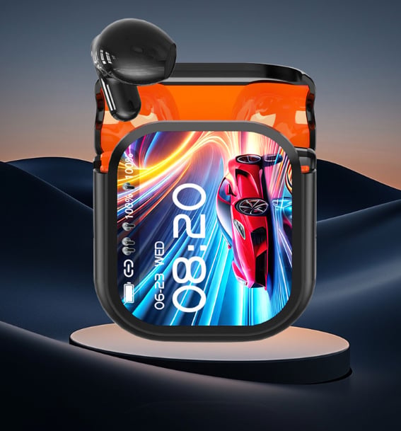 Kabellose Stereo-Ohrhörer | Bluetooth 5.4 | Ladecase mit LED-Display | PulseBuds