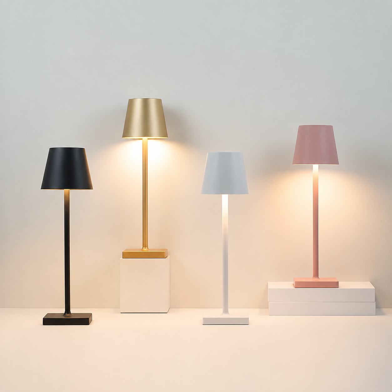 Bezprzewodowa lampa stołowa | Ściemniana dotykowo | Akumulatorowa lampa LED | BrightNomad
