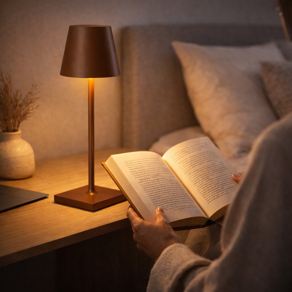 Bezprzewodowa lampa stołowa | Ściemniana dotykowo | Akumulatorowa lampa LED | BrightNomad