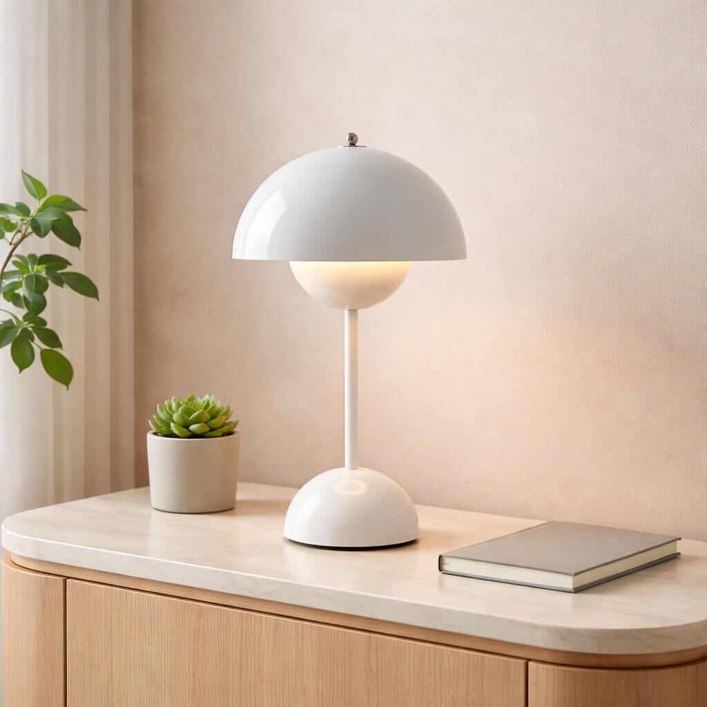 Kabellose Tischlampe LED | Dimmbar mit Akku, USB-Ladekabel | Warmes Licht für Schlafzimmer, Wohnzimmer, Schreibtisch 4