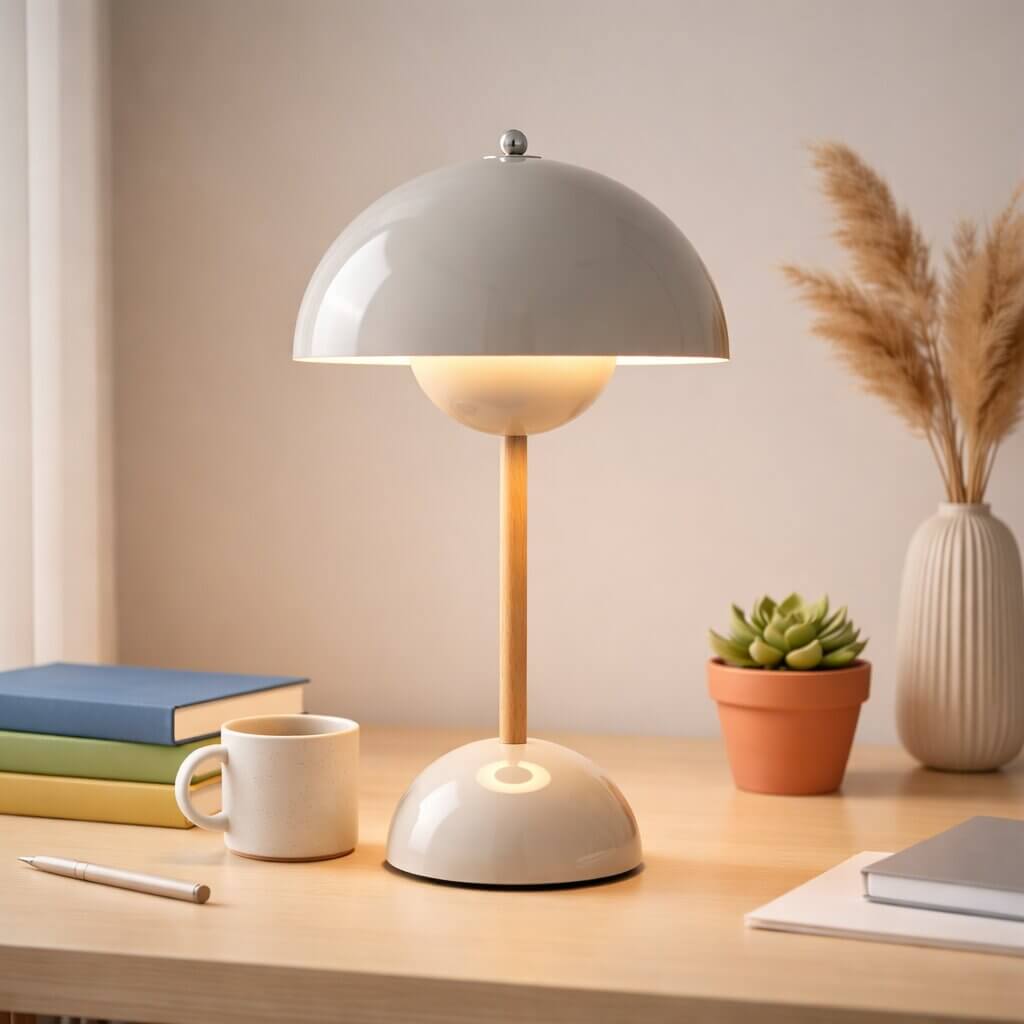 Kabellose Tischlampe LED | Dimmbar mit Akku, USB-Ladekabel | Warmes Licht für Schlafzimmer, Wohnzimmer, Schreibtisch 6