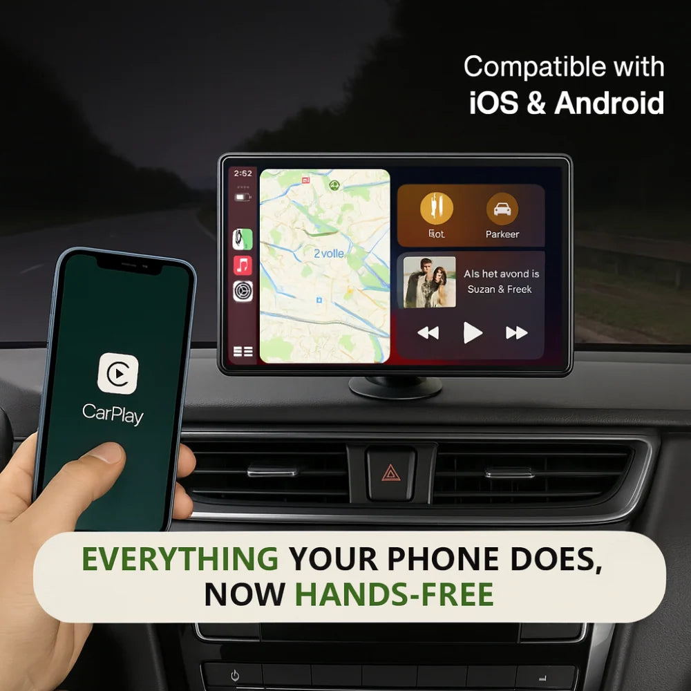 Kabelloser CarPlay-Adapter Touchscreen Android Auto mit Rückfahrkamera