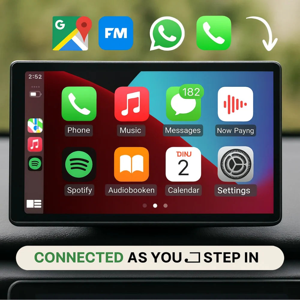 Kabelloser CarPlay-Adapter Touchscreen Android Auto mit Rückfahrkamera
