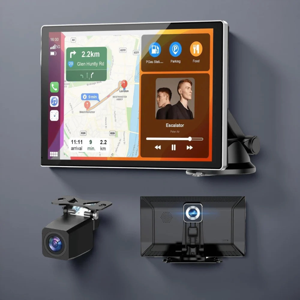 Kabelloser CarPlay-Adapter Touchscreen Android Auto mit Rückfahrkamera