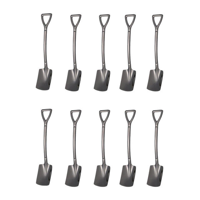 Kaffeelöffel Set Edelstahl 10-teilig | Schaufel, Dessertlöffel & Teelöffel | Vielseitig für Rühren, Schöpfen und Servieren 2