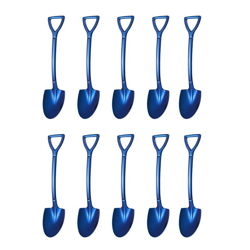 Kaffeelöffel Set Edelstahl 10-teilig | Schaufel, Dessertlöffel & Teelöffel | Vielseitig für Rühren, Schöpfen und Servieren 4