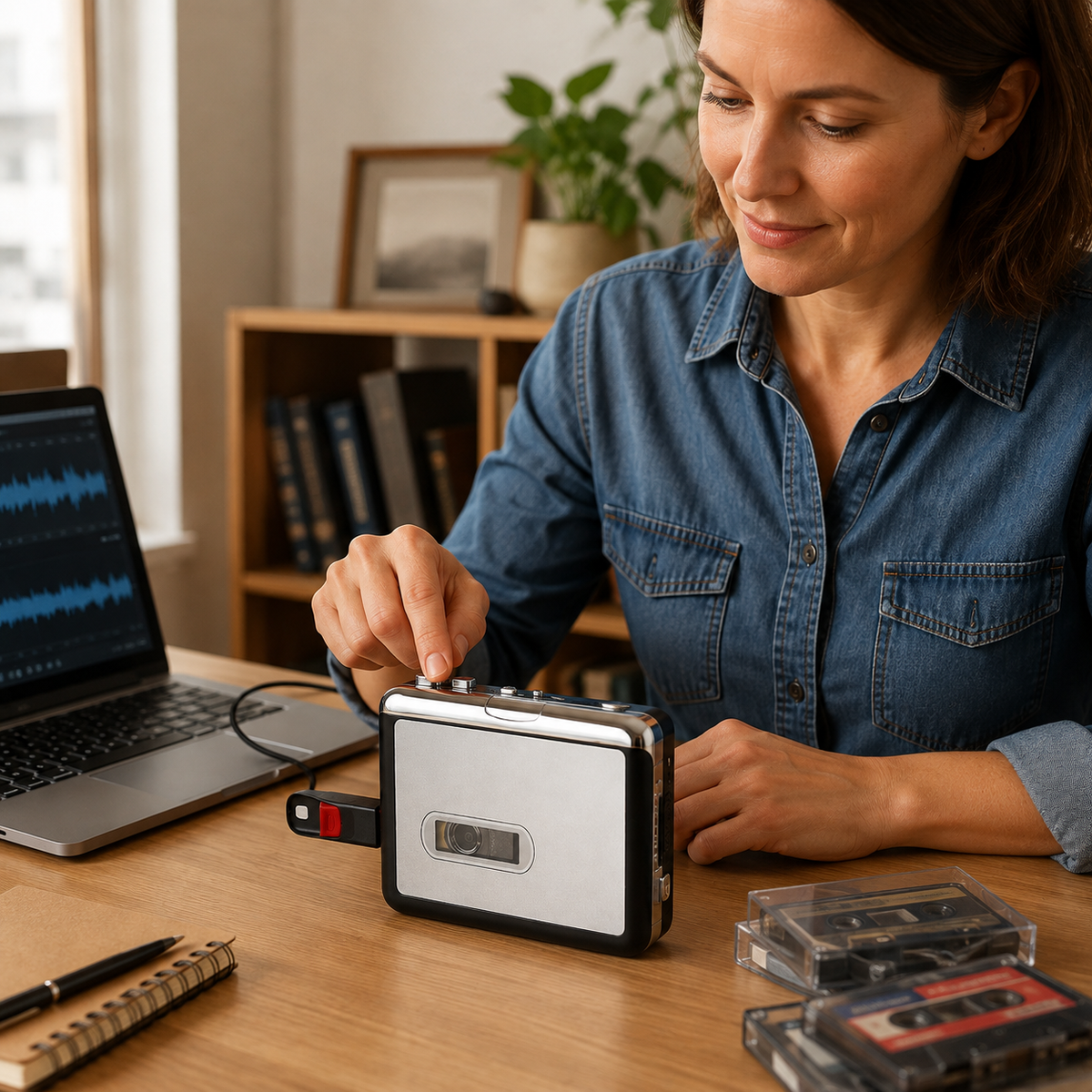 Kassettenkonverter USB tragbar automatisch ohne Software mit MP3-Aufnahme 2